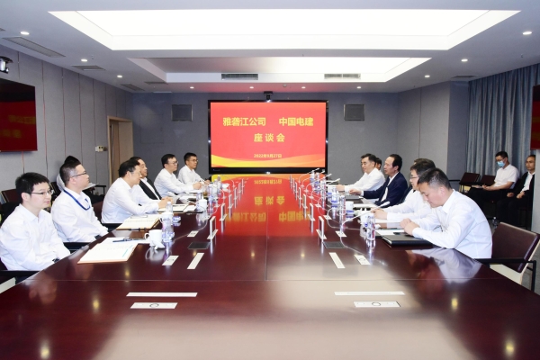 丁焰章與雅礱江公司黨委書記、董事長祁寧春座談