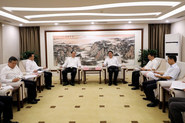 國務院國資委黨委書記、主任張玉卓會見湖南省委副書記、省長毛偉明
