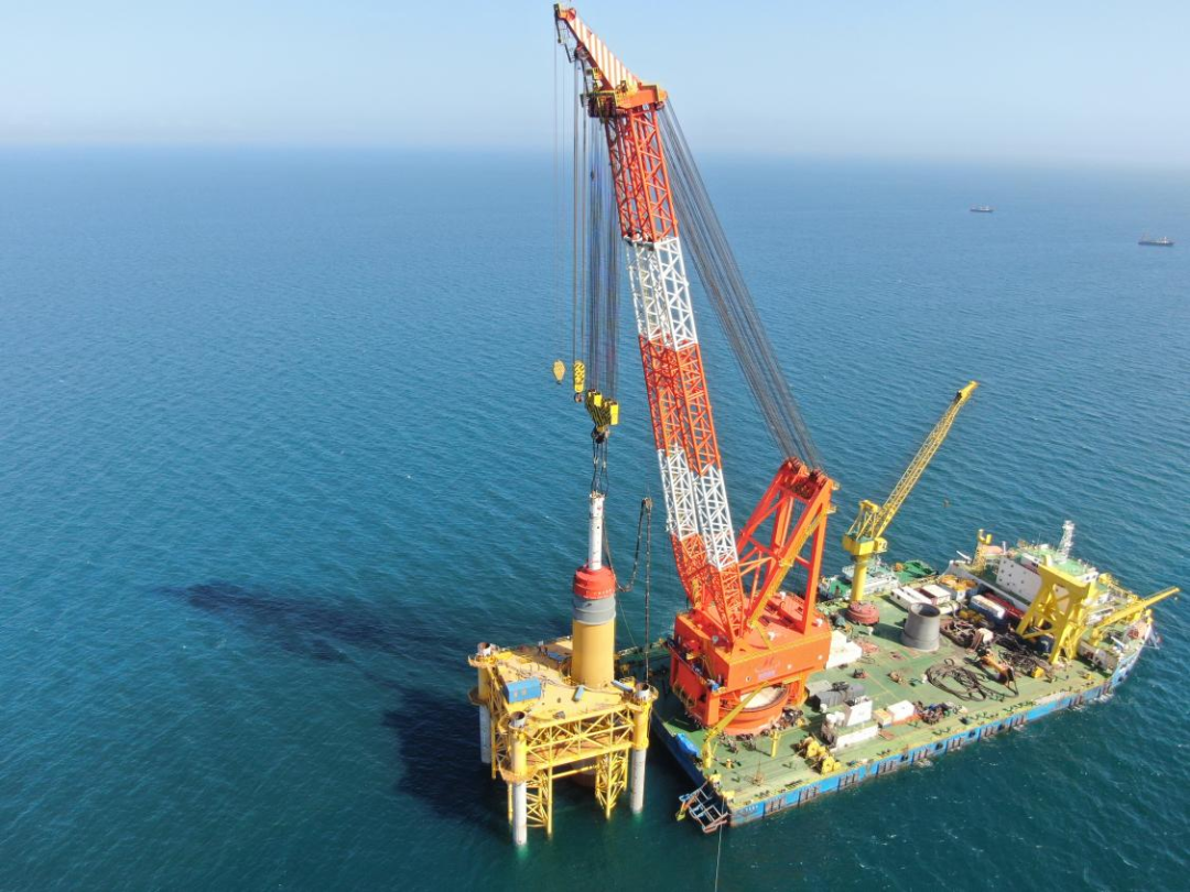 海南省首根海上風(fēng)電樁基下海，這個示范項目正式開工！