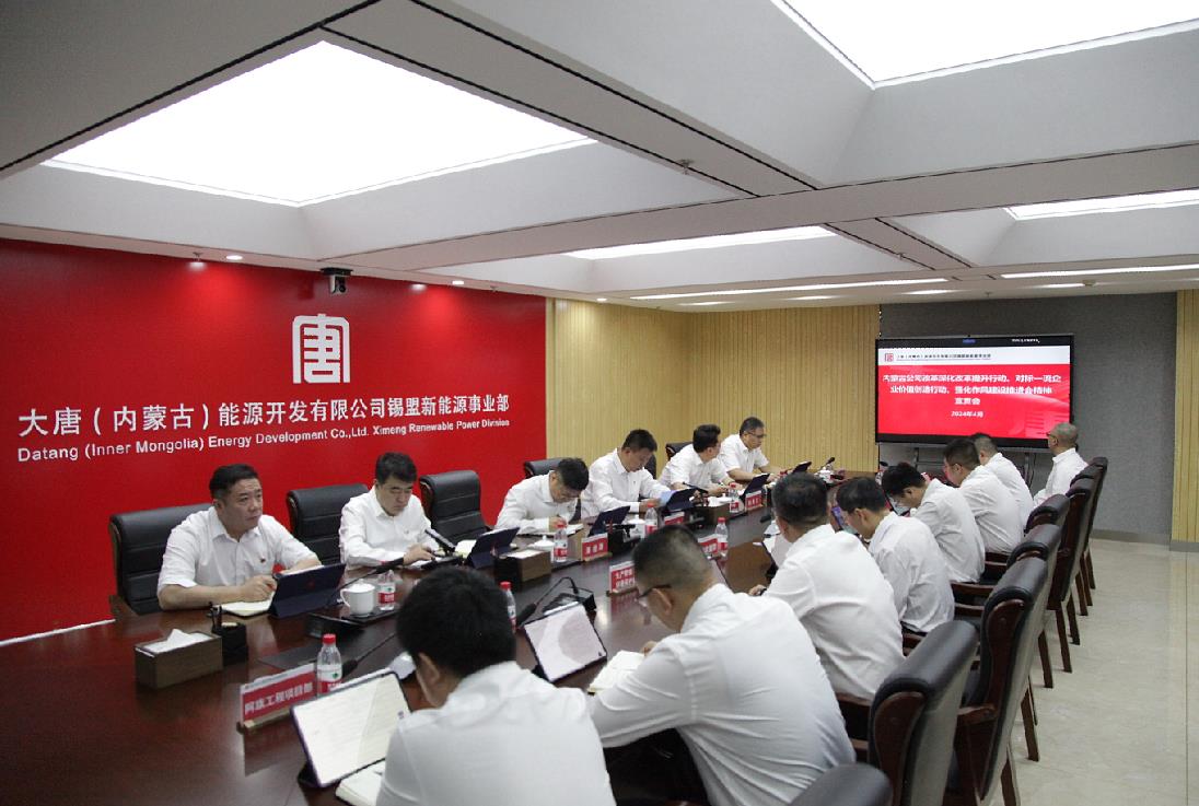 大唐錫盟新能源事業(yè)部召開(kāi)內(nèi)蒙古公司改革深化提升行動(dòng)、對(duì)標(biāo)一流企業(yè)價(jià)值創(chuàng)造行動(dòng)、強(qiáng)化作風(fēng)建設(shè)會(huì)議精神宣貫會(huì)