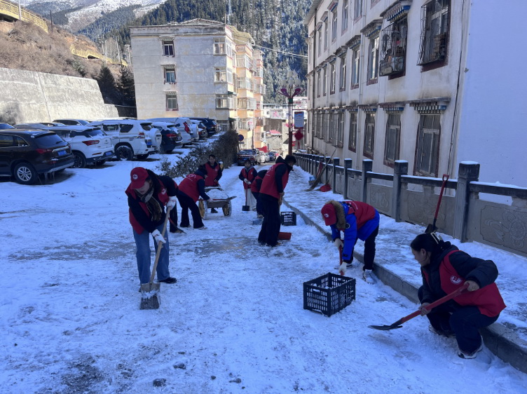 挺膺擔當志愿服務，清冰除雪保障安全